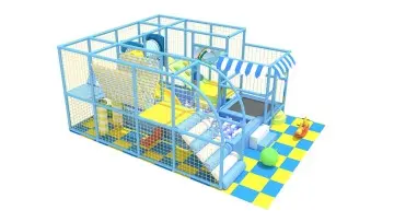 Indoor Playground With Trampoline And Slide For Kids
