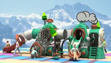 Cool Outdoor Amusement Slides Suitable For Parks