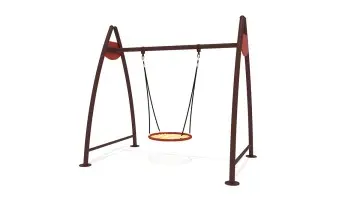 Outdoor children's swing combination with two seats